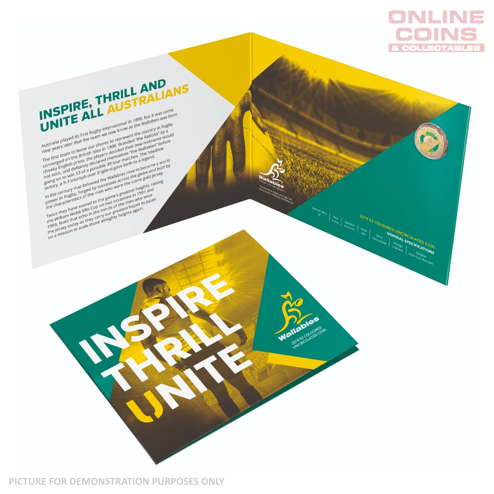 2019 $2 AlBr Uncirculated Carded Coin - Wallabies